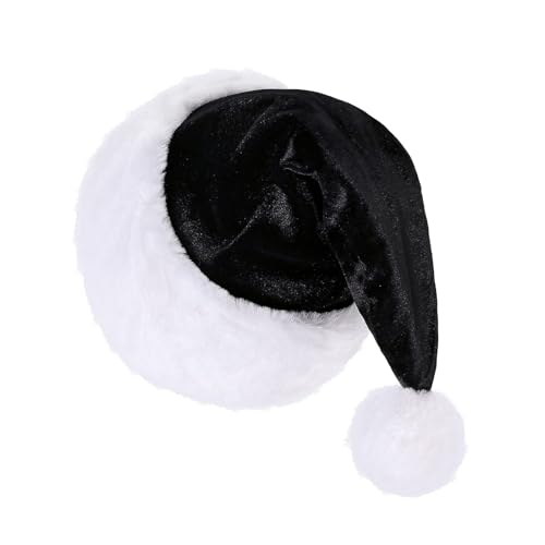 YiQinzcxg Weihnachtsmütze Unisex Weihnachtsmannmütze Mit Warmem Und Pelzigem Weißem Rand Für Cosplay Aktivitäten Und Urlaubsmode von YiQinzcxg