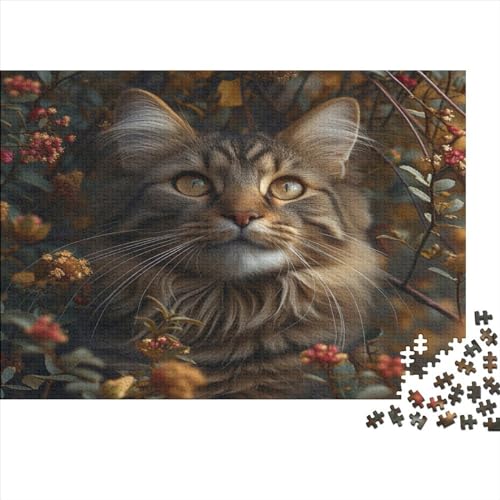 Cat 1000 Teile Puzzle Für Erwachsene Geeignet Black Cat Holzpuzzle Familienspaß Lernspielzeug 1000pcs (75x50cm) von YiWanLiu