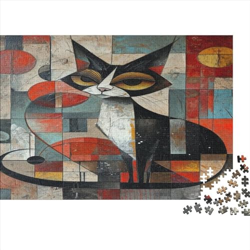 Cat 1000 Teile Puzzle Für Kinder Und Erwachsene Ab 14 Jahren Black Cat Holzpuzzle Familienspaß Lernspiel 1000pcs (75x50cm) von YiWanLiu