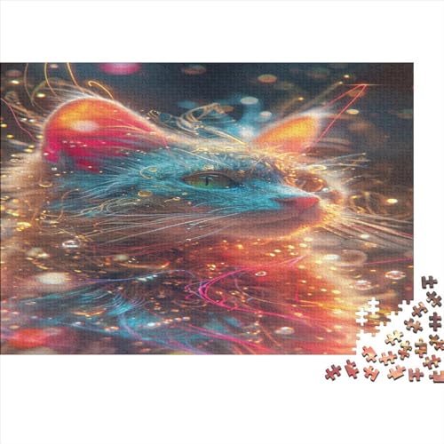 Cat 1000 Teile Puzzle Für Kinder Und Erwachsene Ab 14 Jahren Black Cat Holzpuzzle Familienspaß Lernspiel 1000pcs (75x50cm) von YiWanLiu