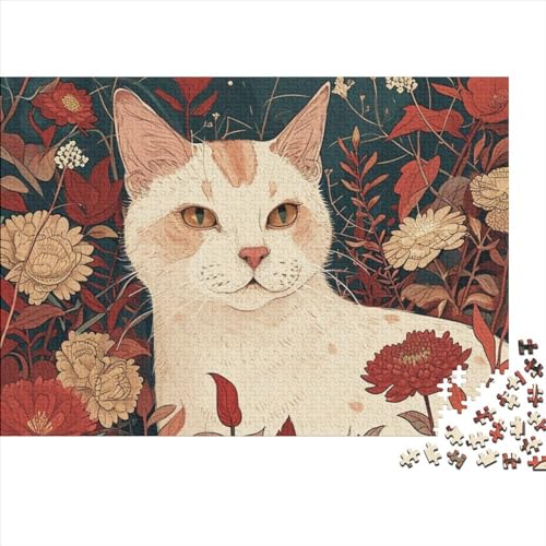 Cat 1000 Teile Puzzle Für Kinder Und Erwachsene Ab 14 Jahren Black Cat Holzpuzzle Herausfordernd Lernspiel 1000pcs (75x50cm) von YiWanLiu