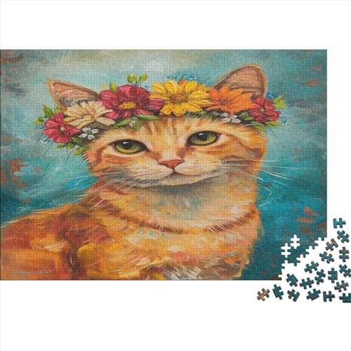 Cat 1000 Teile Puzzle Für Kinder Und Erwachsene Ab 14 Jahren Holzpuzzle Familienspaß Denkspiel 1000pcs (75x50cm) von YiWanLiu