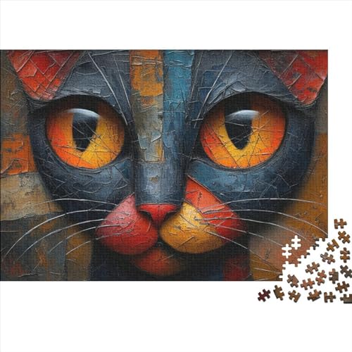 Cat 1000 Teile Puzzle Für Kinder Und Erwachsene Ab 14 Jahren Holzpuzzle Herausfordernd Denkspiel 1000pcs (75x50cm) von YiWanLiu