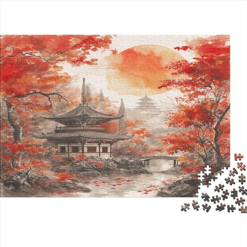 Chinese Garden Courtyard 1000 Teile Puzzle Für Erwachsene Geeignet Oriental Traditional Holzpuzzle Familienspaß Lernspielzeug 1000pcs (75x50cm) von YiWanLiu