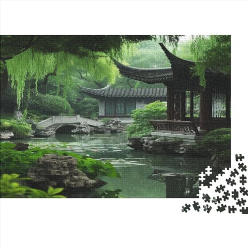 Chinese Garden Courtyard 1000 Teile Puzzle Für Kinder Und Erwachsene Ab 14 Jahren Oriental Traditional Holzpuzzle Herausfordernd Lernspiel 1000pcs (75x50cm) von YiWanLiu