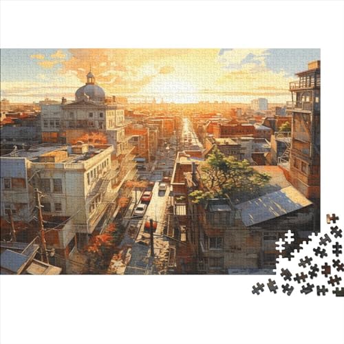 High View City 1000 Teile Puzzle Für Kinder Und Erwachsene Ab 14 Jahren Colorful City Holzpuzzle Familienspaß Denkspiel 1000pcs (75x50cm) von YiWanLiu