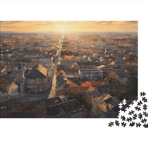 High View City 1000 Teile Puzzle Für Kinder Und Erwachsene Ab 14 Jahren Colorful City Holzpuzzle Herausfordernd Denkspiel 1000pcs (75x50cm) von YiWanLiu