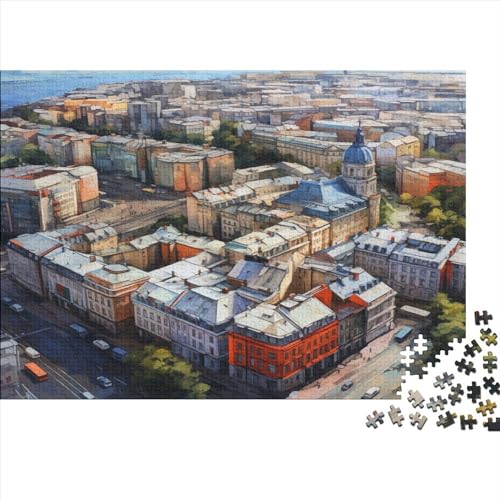 High View City 300 Teile Puzzle Für Kinder Und Erwachsene Ab 14 Jahren Colorful City Holzpuzzle Familienspaß Lernspiel 300pcs (40x28cm) von YiWanLiu