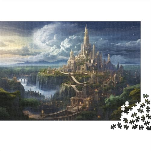 Medieval Castle 1000 Teile Puzzle Für Kinder Und Erwachsene Ab 14 Jahren Majestic Castle Holzpuzzle Familienspaß Denkspiel 1000pcs (75x50cm) von YiWanLiu