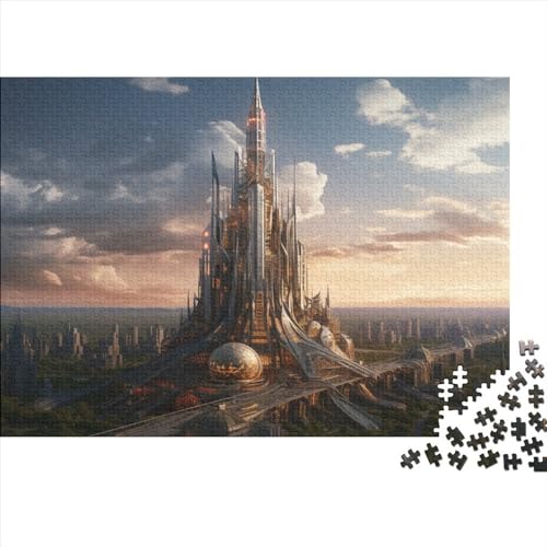 Medieval Castle 1000 Teile Puzzle Für Kinder Und Erwachsene Ab 14 Jahren Majestic Castle Holzpuzzle Familienspaß Denkspiel 1000pcs (75x50cm) von YiWanLiu