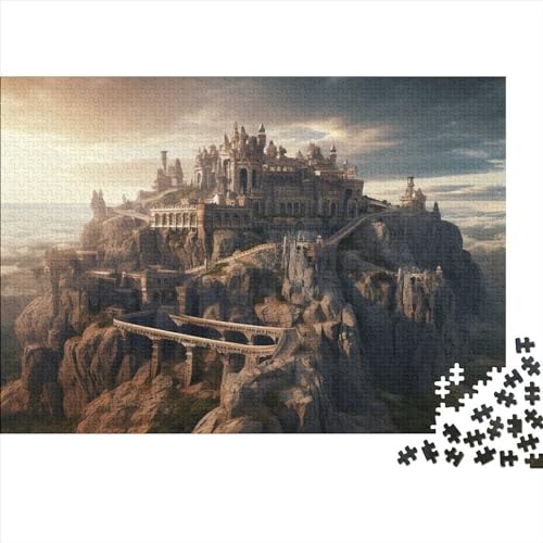 Medieval Castle 1000 Teile Puzzle Für Kinder Und Erwachsene Ab 14 Jahren Majestic Castle Holzpuzzle Herausfordernd Denkspiel 1000pcs (75x50cm) von YiWanLiu