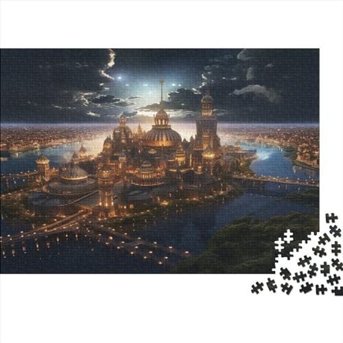 Medieval Castle 1000 Teile Puzzle Für Kinder Und Erwachsene Ab 14 Jahren Majestic Castle Holzpuzzle Herausfordernd Denkspiel 1000pcs (75x50cm) von YiWanLiu