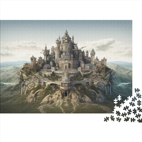 Medieval Castle 1000 Teile Puzzle Für Kinder Und Erwachsene Ab 14 Jahren Majestic Castle Holzpuzzle Herausfordernd Denkspielzeug 1000pcs (75x50cm) von YiWanLiu