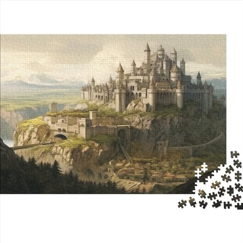 Medieval Castle 1000 Teile Puzzle Für Kinder Und Erwachsene Ab 14 Jahren Majestic Castle Holzpuzzle Herausfordernd Denkspielzeug 1000pcs (75x50cm) von YiWanLiu