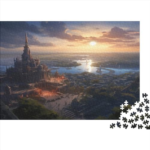 Medieval Castle 1000 Teile Puzzle Für Kinder Und Erwachsene Ab 14 Jahren Majestic Castle Holzpuzzle Herausfordernd Lernspiel 1000pcs (75x50cm) von YiWanLiu