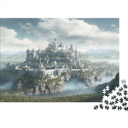 Medieval Castle 1000 Teile Puzzle Für Kinder Und Erwachsene Ab 14 Jahren Majestic Castle Holzpuzzle Herausfordernd Lernspielzeug 1000pcs (75x50cm) von YiWanLiu