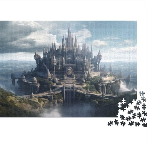 Medieval Castle 500 Teile Puzzle Für Kinder Und Erwachsene Ab 14 Jahren Majestic Castle Holzpuzzle Familienspaß Denkspiel 500pcs (52x38cm) von YiWanLiu