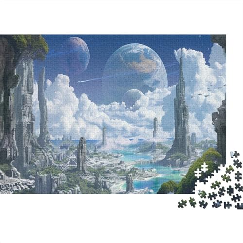 Mountain Castle 1000 Teile Puzzle Für Kinder Und Erwachsene Ab 14 Jahren Secluded Ancient Holzpuzzle Familienspaß Denkspiel 1000pcs (75x50cm) von YiWanLiu