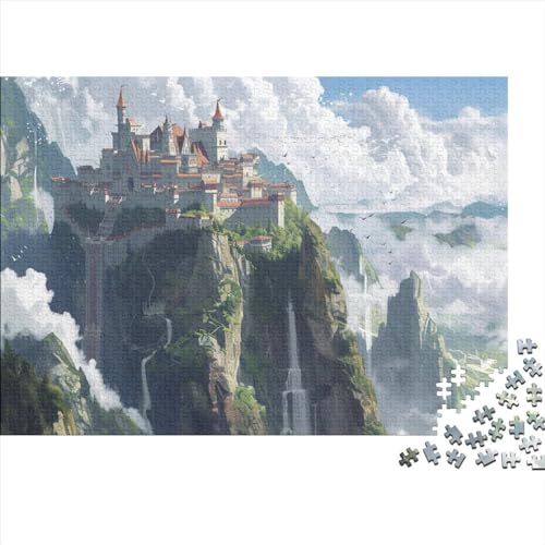 Mountain Castle 1000 Teile Puzzle Für Kinder Und Erwachsene Ab 14 Jahren Secluded Ancient Holzpuzzle Herausfordernd Denkspiel 1000pcs (75x50cm) von YiWanLiu