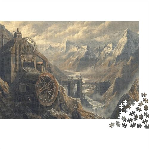 Mountain Castle 1000 Teile Puzzle Für Kinder Und Erwachsene Ab 14 Jahren Secluded Ancient Holzpuzzle Herausfordernd Lernspiel 1000pcs (75x50cm) von YiWanLiu