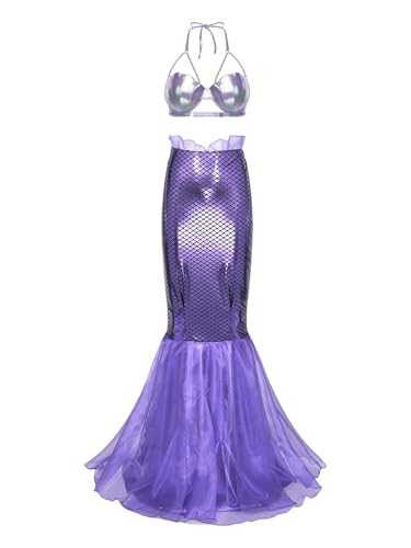 YiZYiF Damen Meerjungfrau Kostüm Perlen Muschel Bra Fischschwanz Maxirock Set Mermaid Bikini Strandmode Karneval Typ C XL YiZYiF Damen Meerjungfrau Kostüm Perlen Muschel Bra Fischschwanz Maxirock Set Mermaid Bikini Strandmode Karneval Typ C XL von YiZYiF