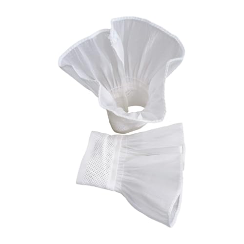 YiZYiF Damen Renaissance Jabot mit Spitze Trim Viktorianischen Rüschen Halskrause Gefälschte Kragen Manschetten Party Supply Weiß D One Size von YiZYiF