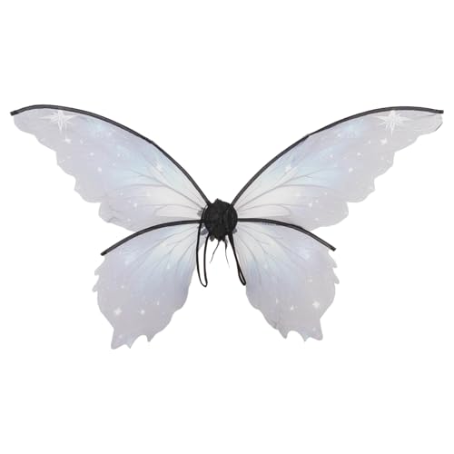 YiZYiF Kinder Erwachsene Schmetterling Flügel Halloween Feen Flügel Prinzessin Elfenflügel Blumen Fairy Wings Karneval Elfen Kostüm Cosplay Weihnachten Typ A One Size von YiZYiF