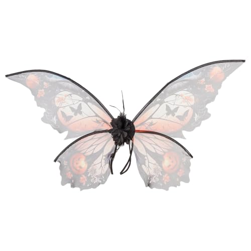 YiZYiF Kinder Erwachsene Schmetterling Flügel Halloween Feen Flügel Prinzessin Elfenflügel Blumen Fairy Wings Karneval Elfen Kostüm Cosplay Weihnachten Typ C One Size von YiZYiF