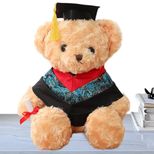 Yianyal Abschlussplüsch, ausgestopfter Abschlussbär, Cartoon umarmen Puppensofa, Graduation Plüschbär Stofftiere mit und Kleidung für Freunden Verwandte College High School Party von Yianyal