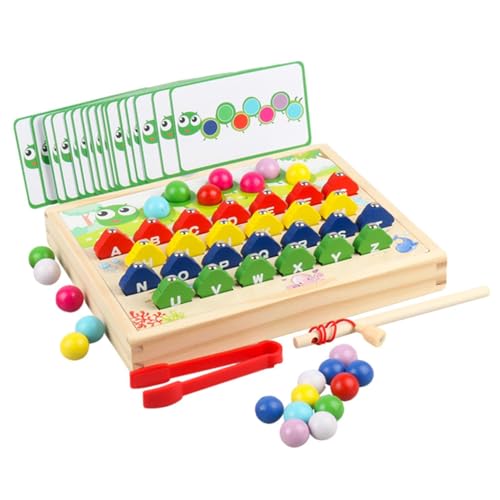 Yianyal Alphabet Fischereispiel Magnetisches, magnetisches Fischereispiel für Kinder,Magnetisches Holzfischerei Fangrätsel | Vorschule Lernspielzeug, Briefe Kognition, Bildungsspielzeug für Kinder für von Yianyal