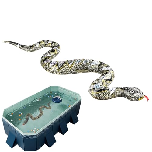 Yianyal Aufblasbare gefälschte Schlange | Blow Up Simulation kniffliges Spielzeug – gefälschte Schlange für Schwimmbad schwimmen, Gartenpool Zubehör von Yianyal