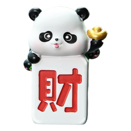 Yianyal Dashboard Panda Figuren - Mahjong Panda Figur Desktop Spielzeug Puppen | Einzigartige Kuchenaufsätze, Chinesische Stil Armaturenbrett Puppe zum Backen Dekoration von Yianyal