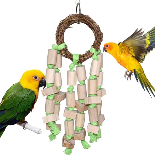 Yianyal Lovebird-Spielzeug, Papageienspielzeug | Wellensittichspielzeug | Vogelkauspielzeug für kleine und mittelgroße Aras, Graupapageien, Vogelkäfigspielzeug von Yianyal