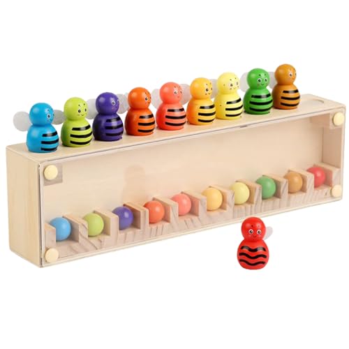 Yianyal Memory Spiel Paare Finden - Interaktives Farbwahrnehmungsspielzeug,Bienenförmiges Farbzuordnungsspiel Holz Gedächtnisspiel Für Reise Kindergarten Zuhause Vorschule Yianyal Memory Spiel Paare Finden - Interaktives Farbwahrnehmungsspielzeug,Bienenförmiges Farbzuordnungsspiel Holz Gedächtnisspiel Für Reise Kindergarten Zuhause Vorschule von Yianyal