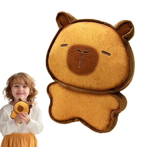 Yianyal Netter Toast Plüsch, Backgefüllte Tier,Simulation Toast Cat Capybara Plüschspielzeug - Zimmerdekor entzückende Puppengefüllte Kissenschlüsselkette & Bag Anhänger von Yianyal