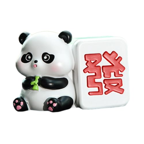 Yianyal Panda-Auto-Armaturenbrett-Dekor, Desktop-Panda-Puppe | Mahjong Panda Auto Dekoration Figur | Armaturenbrett-Puppe im chinesischen Stil, niedliche Accessoires für Kuchendekorationen, von Yianyal