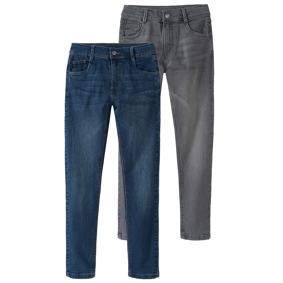 2 Jungen Skinny-Jeans im 5-Pocket-Style von Yigga