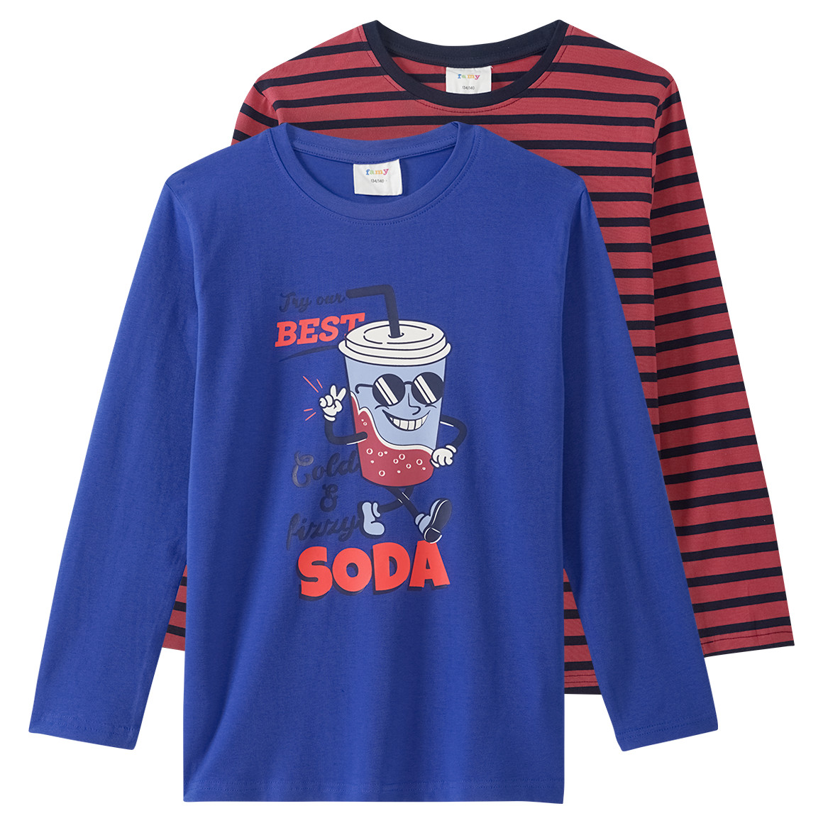 2 Jungen Langarmshirts mit Print 2 Jungen Langarmshirts mit Print von Yigga