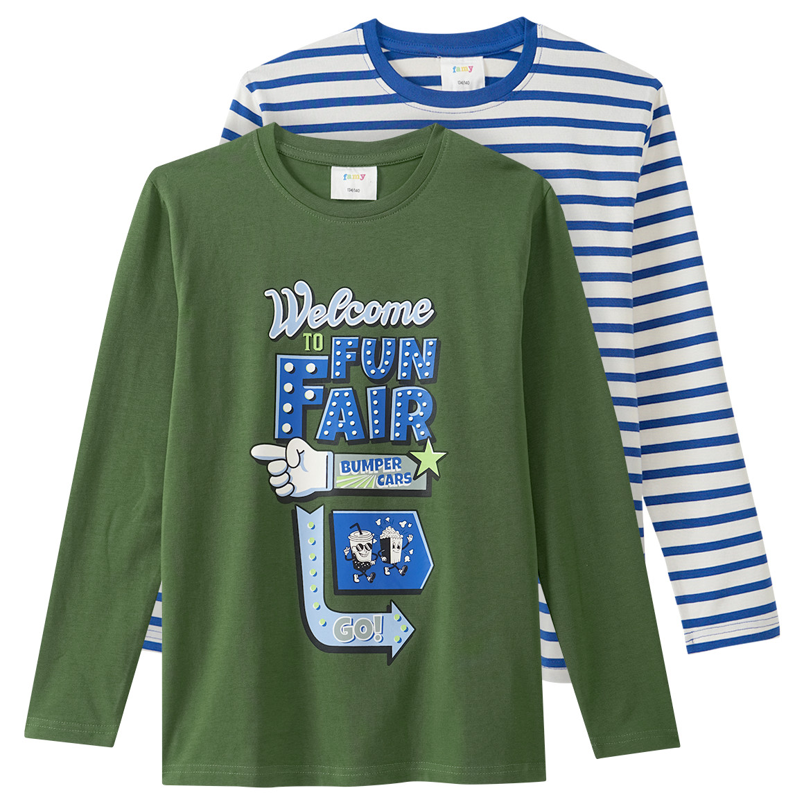2 Jungen Langarmshirts mit Print 2 Jungen Langarmshirts mit Print von Yigga