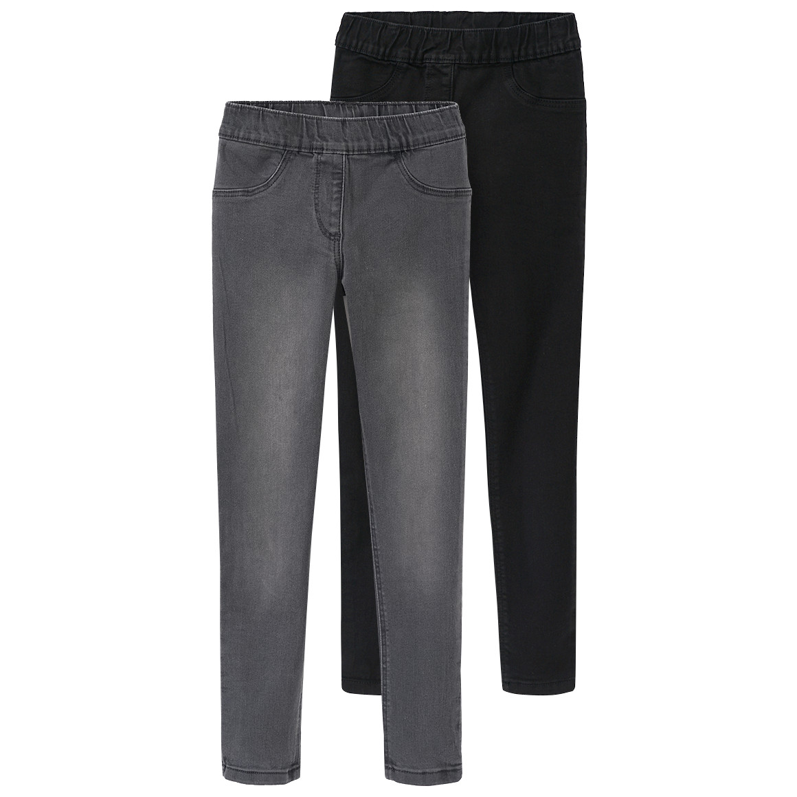 2 Mädchen Jeggings mit Stretch-Bund von Yigga