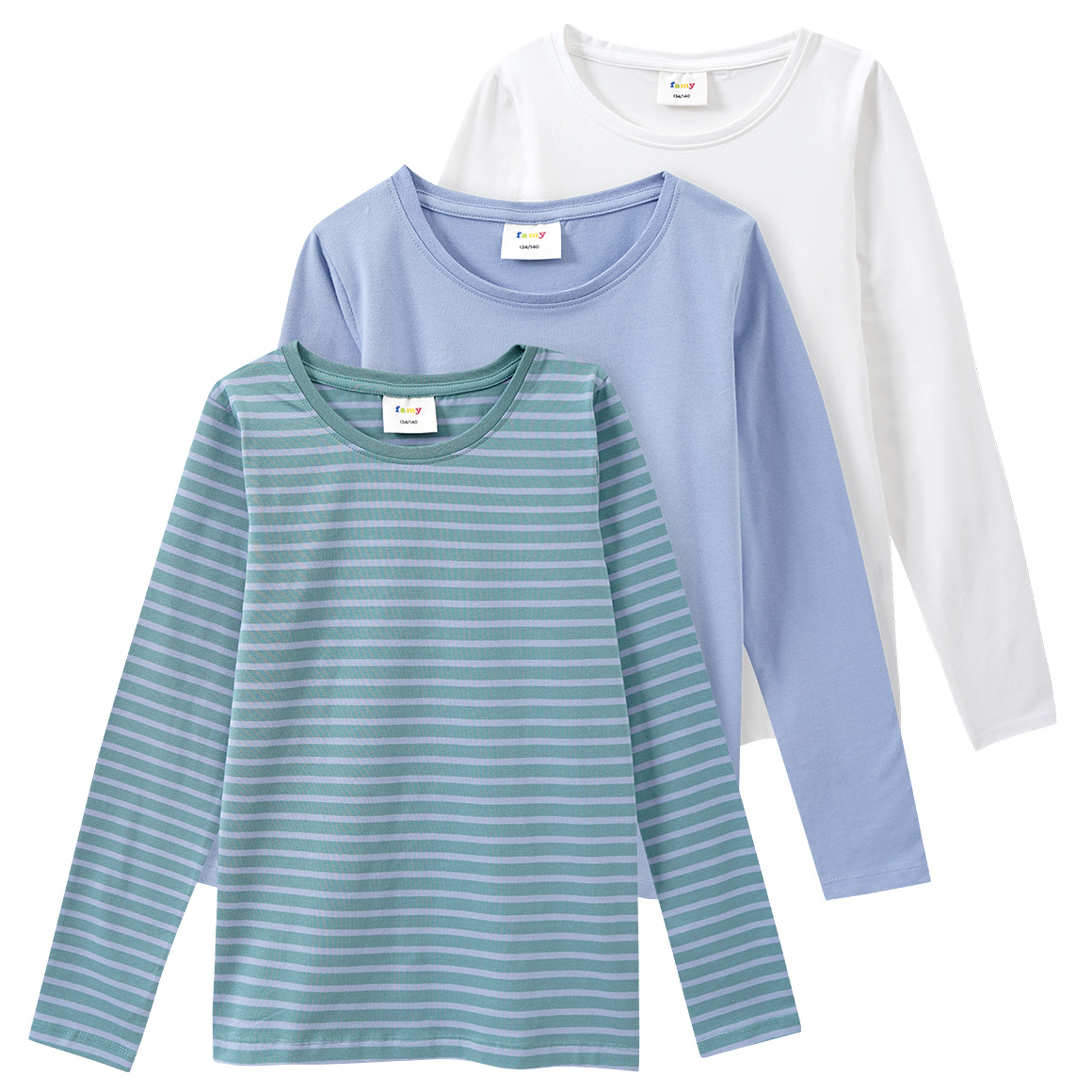 3 Mädchen Langarmshirts im Set 3 Mädchen Langarmshirts im Set von Yigga