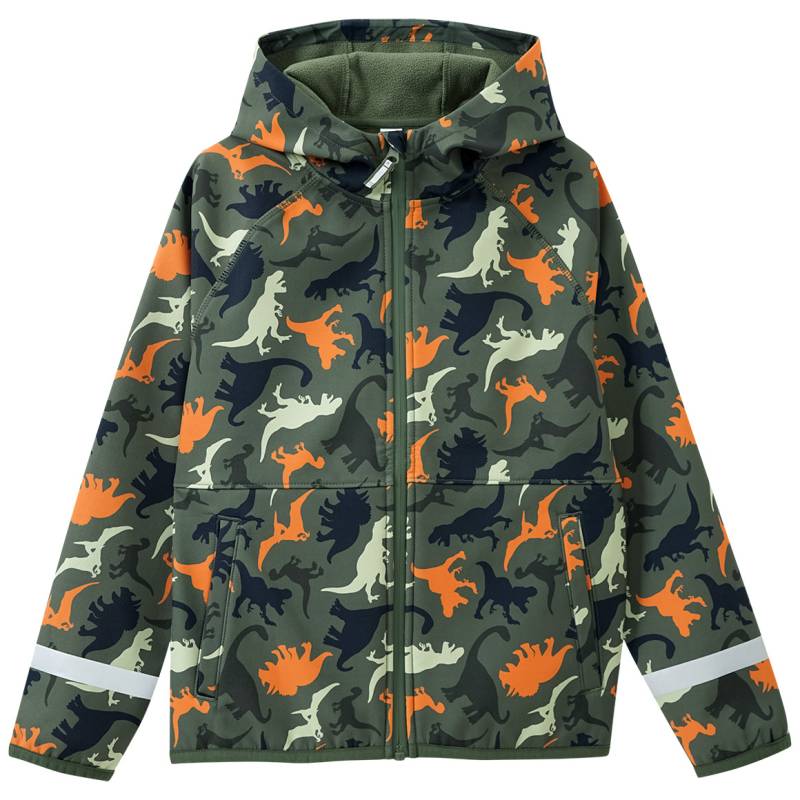 Jungen Softshelljacke mit Dino-Print von Yigga