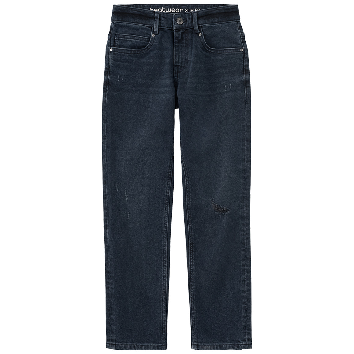 Jungen Straight-Jeans im Used-Look von Yigga