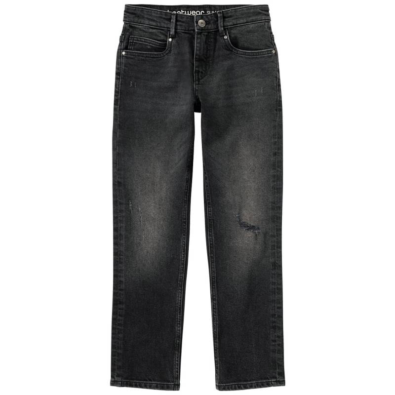 Jungen Straight-Jeans im Used-Look von Yigga