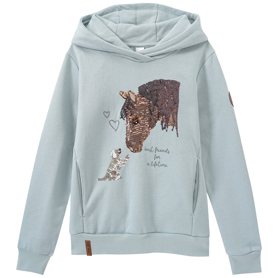 Mädchen Hoodie mit Pferde-Motiv von Yigga