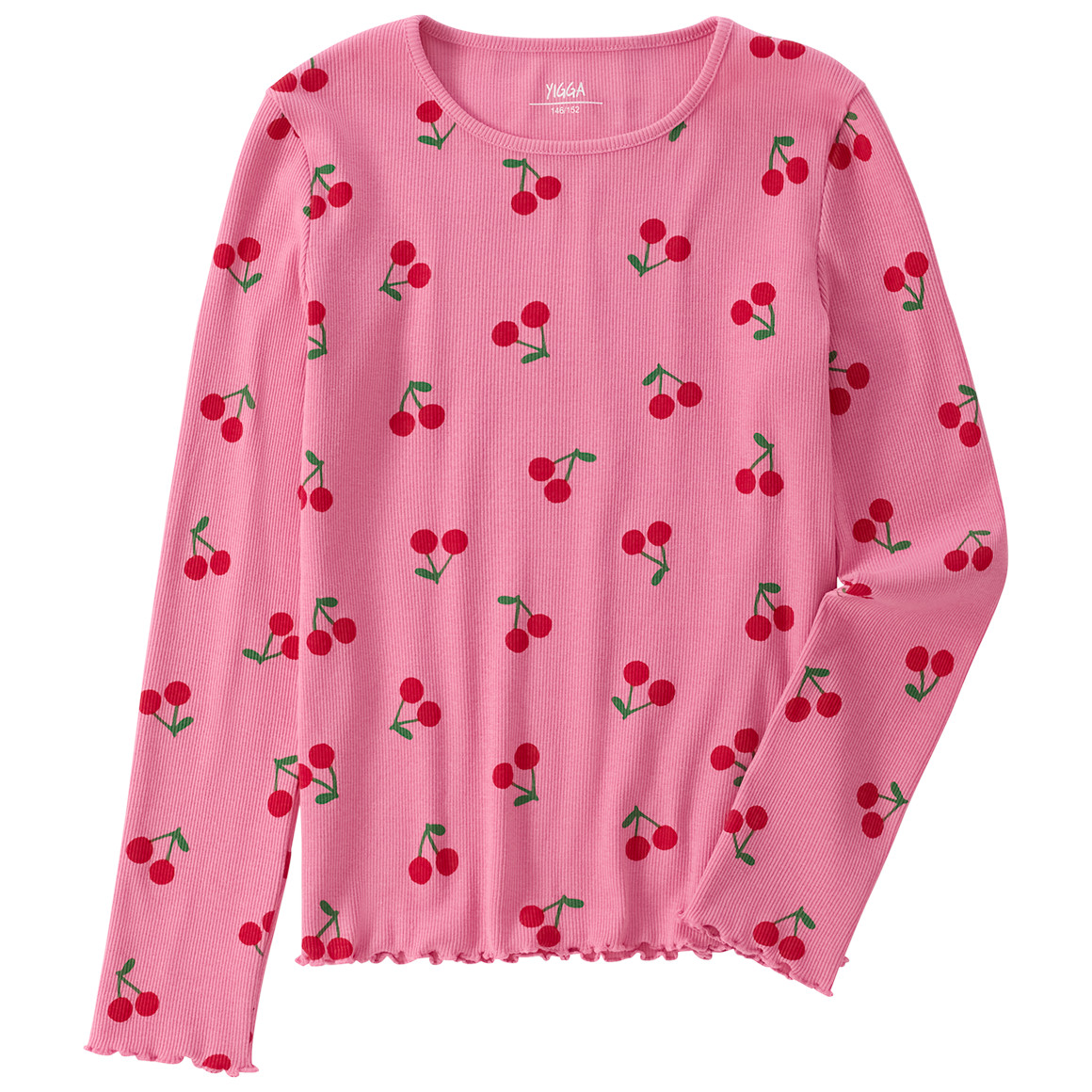 Mädchen Langarmshirt mit Kirsch-Allover Mädchen Langarmshirt mit Kirsch-Allover von Yigga