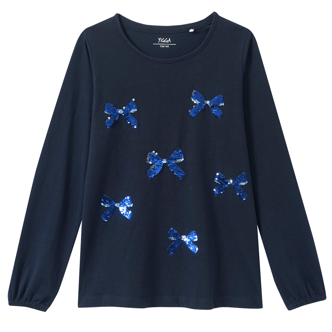 Mädchen Langarmshirt mit Wendepailletten Mädchen Langarmshirt mit Wendepailletten von Yigga