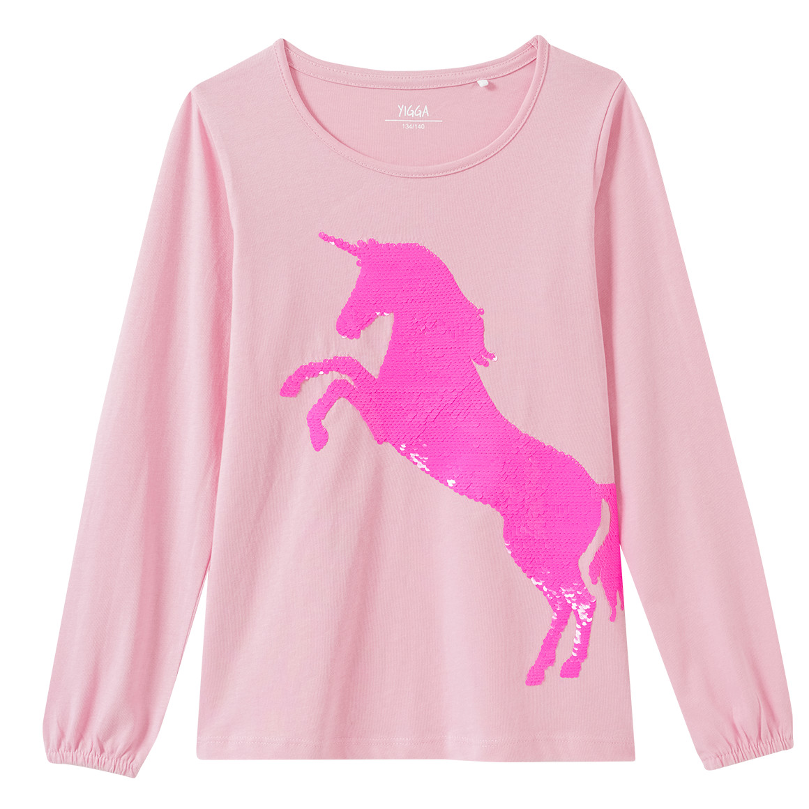 Mädchen Langarmshirt mit Wendepailletten Mädchen Langarmshirt mit Wendepailletten von Yigga