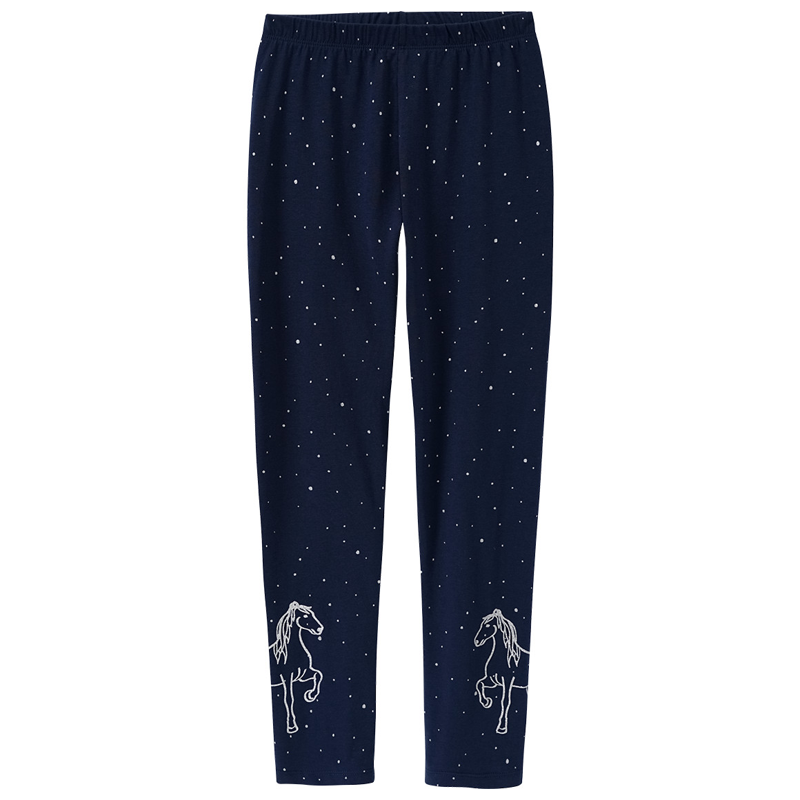 Mädchen Leggings mit Glitzer-Print von Yigga