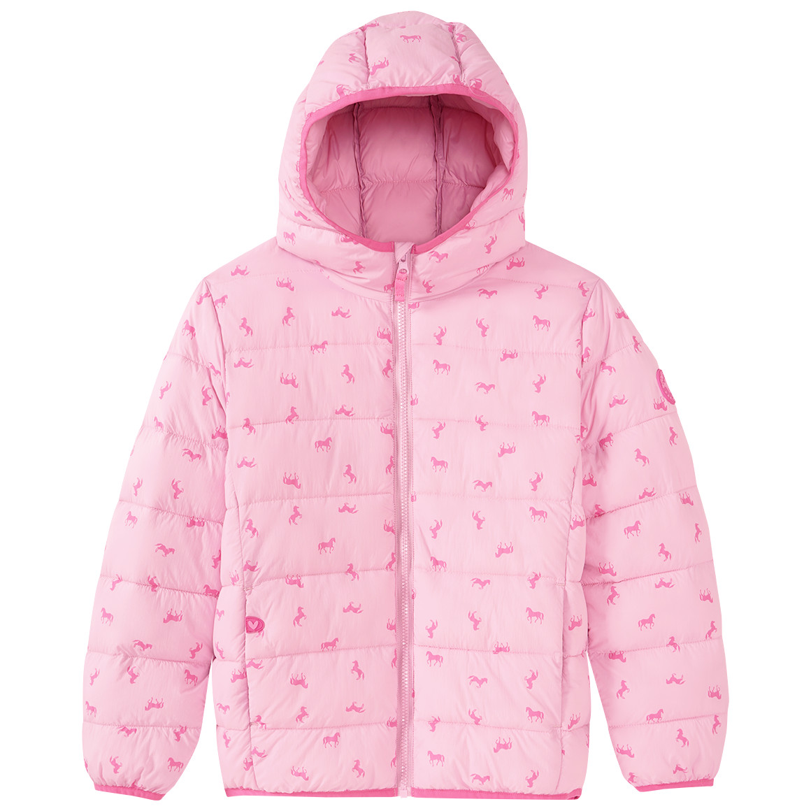 Mädchen Steppjacke mit Pferde-Allover Mädchen Steppjacke mit Pferde-Allover von Yigga